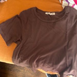 AMO Size Medium Brown Tee